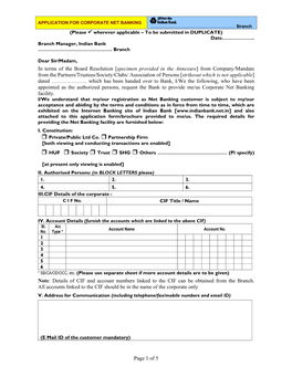 Of 5 in Terms of the Board Resolution [Specimen Provided in the Annexure]