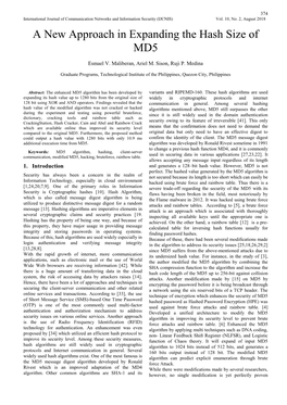 A New Approach in Expanding the Hash Size of MD5