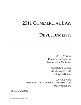 2011 Commercial Law Developments