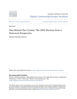 The 2004 Election from a Historical Perspective