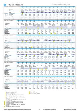 |51| Uppsala - Stockholm Arlanda Express Tab 46