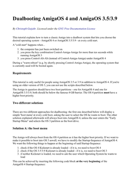 Dualbooting Amigaos 4 and Amigaos 3.5/3.9