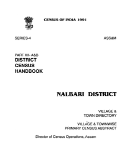 Village & Townwise Primary Census Abstract, Nalbari, Part XII a & B