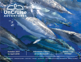 2018 Uncruise Adventures Brochure