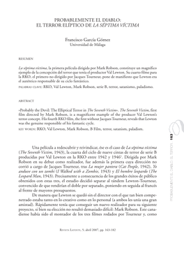 Probablemente El Diablo: El Terror Elíptico De La Séptima Víctima