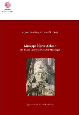 Giuseppe Maria Abbate the Italian-American Celestial Messenger