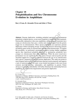Polyploidy and Sex Chromosome Evolution in Amphibians