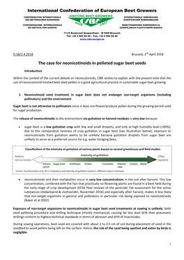 The Case for Neonicotinoids in Pelleted Sugar Beet Seeds