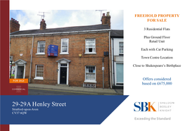 29-29A Henley Street Stratford-Upon-Avon CV37 6QW Exceeding the Standard Accommodation Terms 29-29A Henley Street