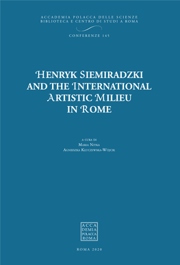 Henryk Siemiradzki and the International Artistic Milieu