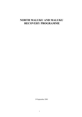 North Maluku and Maluku Recovery Programme