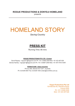 HOMELAND STORY Saving Country