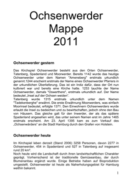 Ochsenwerder Mappe 2011