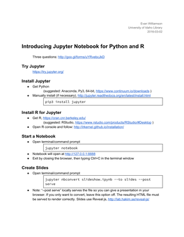 Intro to Jupyter Notebook