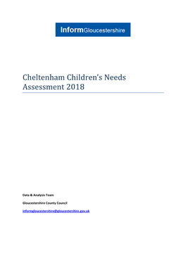Cheltenham Children's Needs Assessment 2018