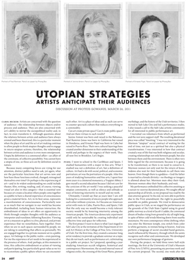 Utopian Strategies Artists Anticipate Their Audiences