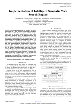 Implementation of Intelligent Semantic Web Search Engine