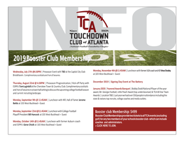 2019Booster Club Membership