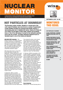 Hot Particles at Dounreay