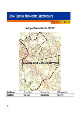 Bowling and Barkerend Ward Plan 2016- 2017