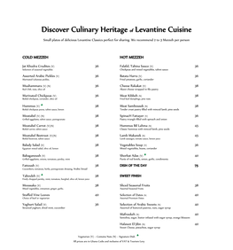 Discover Culinary Heritage of Levantine Cuisine