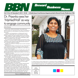 Dr. Priyanka Sees Her 'Mymedwall' As Way to Engage Community