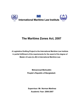 The Maritime Zones Act, 2007
