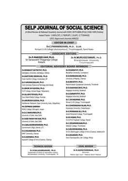 SELP Journal of Social Science 121139 April - June 2018 Vol