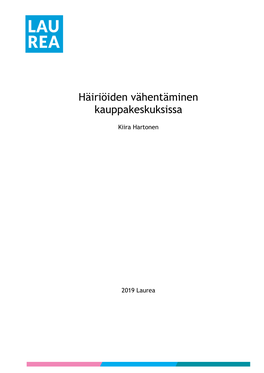 Häiriöiden Vähentäminen Kauppakeskuksissa