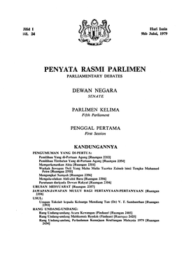 Penyata Rasmi Parlimen Parliamentary Debates