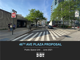 46Th Ave Plaza Proposal