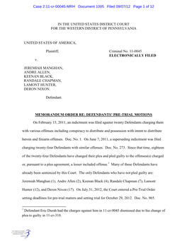 Case 2:11-Cr-00045-MRH Document 1005 Filed 09/07/12 Page 1 of 12