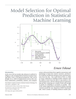 Model Selection for Optimal Prediction in Statistical Machine Learning