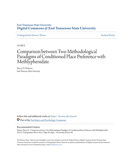 Comparison Between Two Methodological Paradigms of Conditioned Place Preference with Methlyphenidate