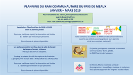 Planning Du Ram Communautaire Du Pays De Meaux Janvier