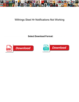 Withings Steel Hr Notifications Not Working