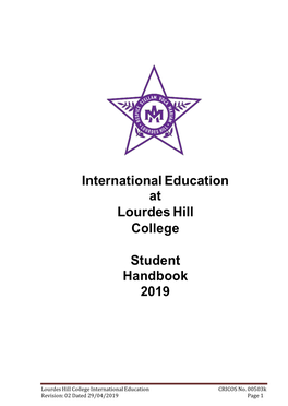International Education at Lourdes Hill College Student Handbook 2019