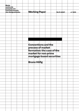 The Case of the Market for Non-Prime Mortgage-Based Securities Br