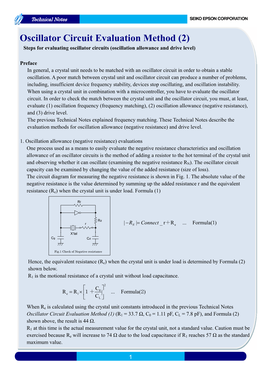 Oscillator Circuit Evaluation Method (2) Steps for Evaluating Oscillator Circuits (Oscillation Allowance and Drive Level)