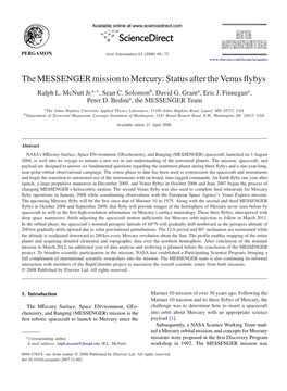 Status After the Venus Flybys