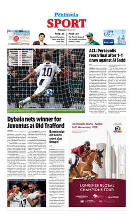 Dybala Nets Winner for Juventus at Old Trafford