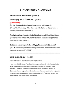 21 Century Show # 45
