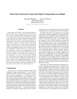 Meta-Class Features for Large-Scale Object Categorization on a Budget