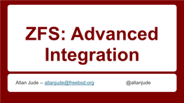 Advanced Integration