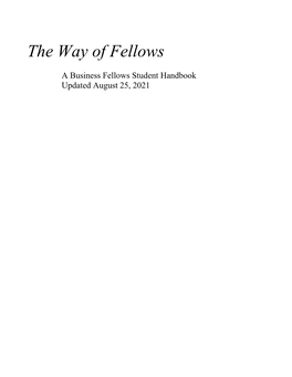 The Way of Fellows