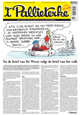 Na De Brief Van De Wever Volgt De Brief Van Het Volk
