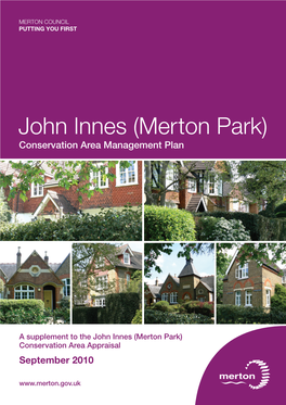 Management Plan John Innes Merton Park