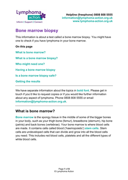 Bone Marrow Biopsy