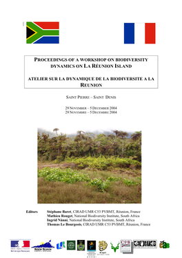 Proceedings of a Workshop on Biodiversity Dynamics on La Réunion Island