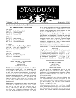 Local Star Class Newsletter